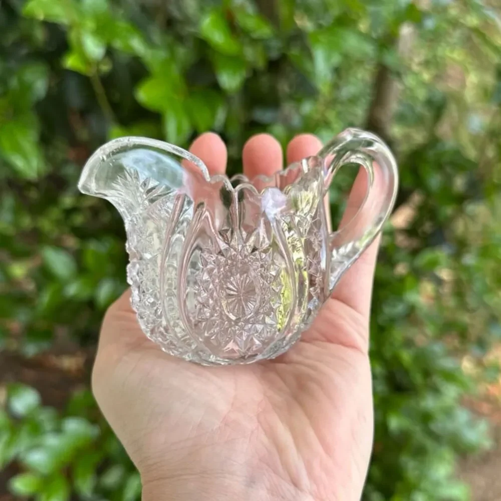Vintage EAPG Clear Glass Creamer